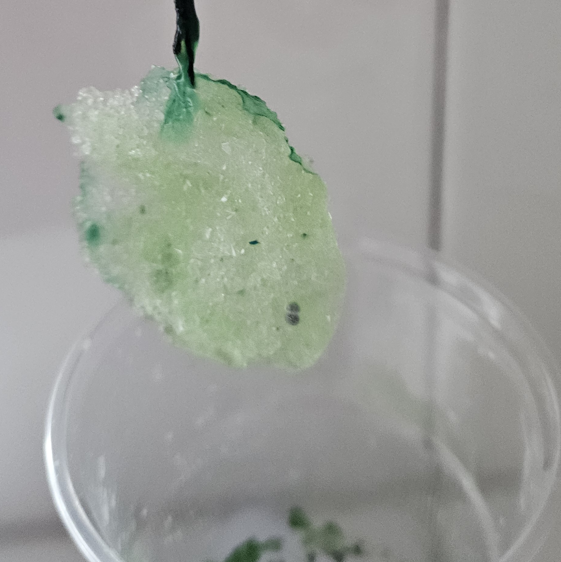 Der Kristall wächst langsam