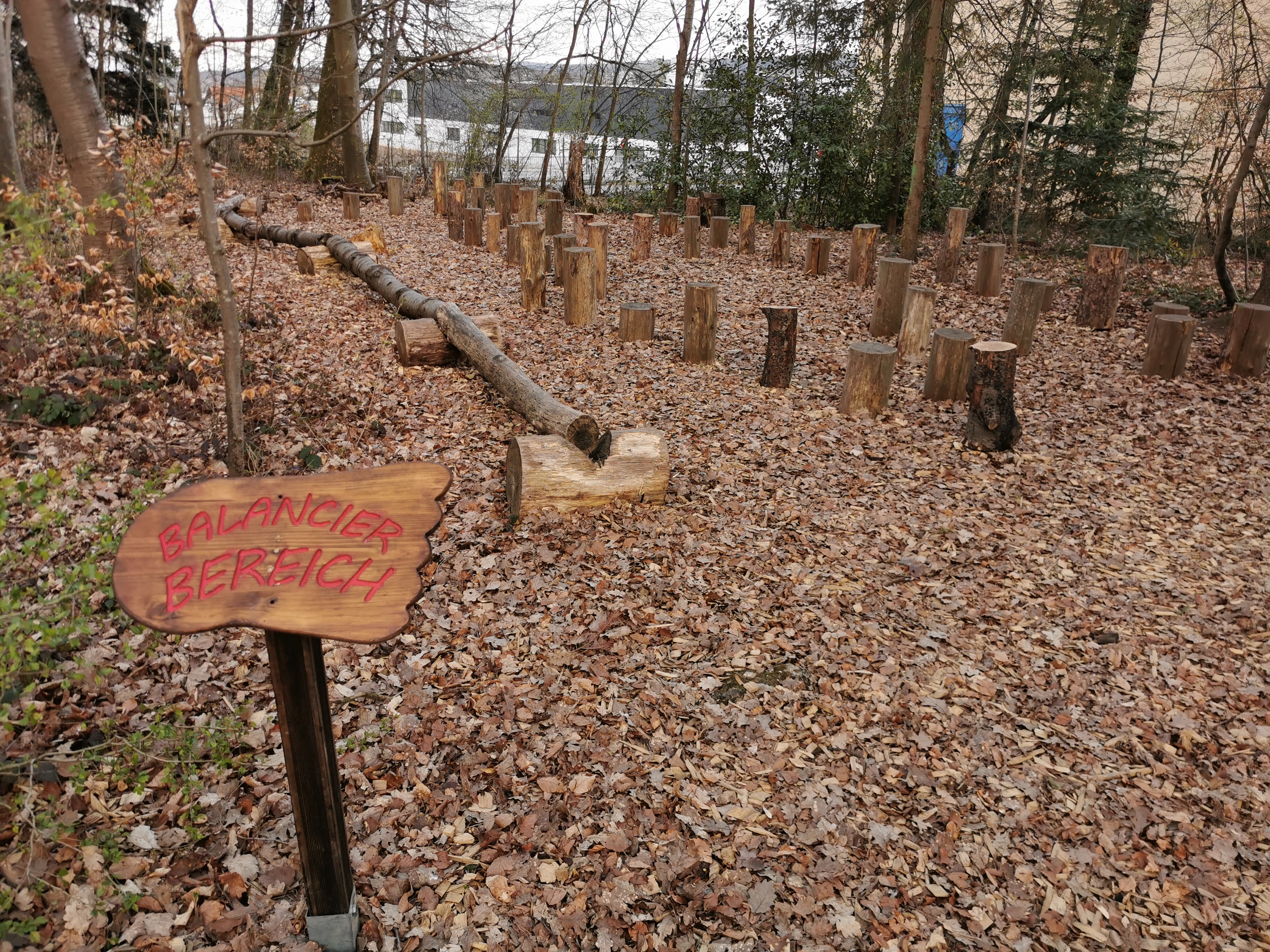 Der Balacierbereich imBarfußpark Straubenhardt